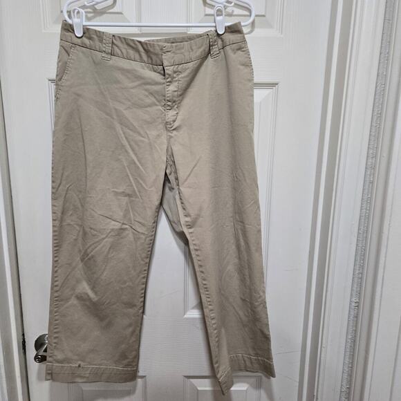 Merona Tan Ankle Crop Pants Women’s Size 12 Casual Office - Picture 4 of 8